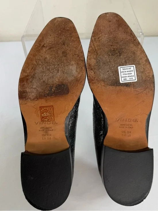 Vince Delmar Slip-On Snake Skin Print Leather Loafers Dress Shoes Size 9.5 - Picture 8 of 13